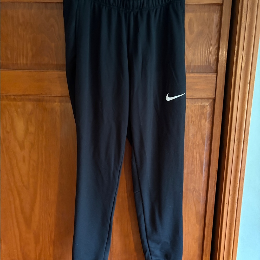Nike mens Black Sweatpants with White Logo